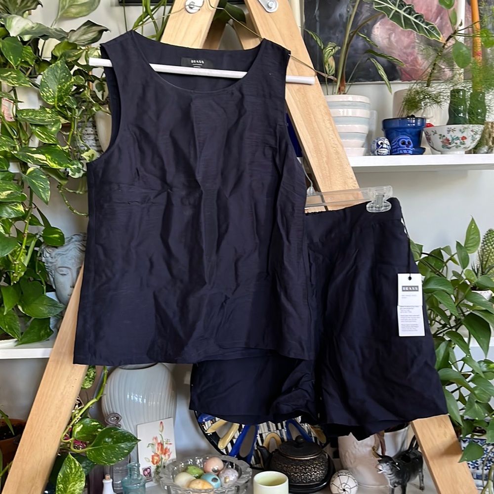 NWT BRASS | Size: S top, M bottom | Navy Matching Set
